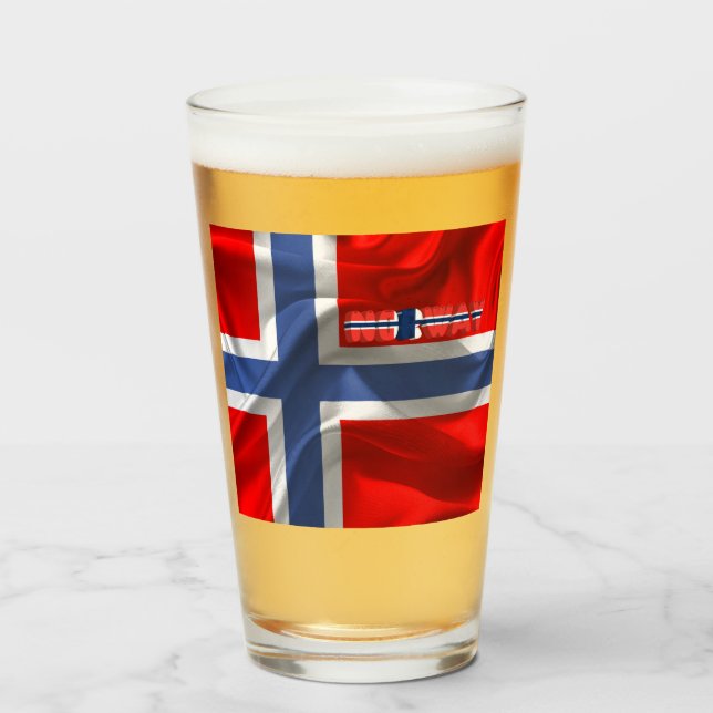 Verre Drapeau norvégien       (Devant (rempli))