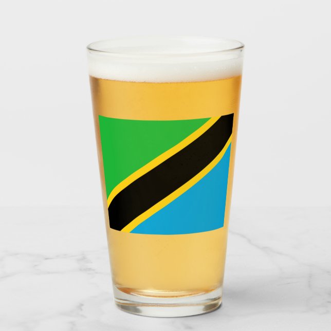 Verre Drapeau tanzanien (Devant (rempli))