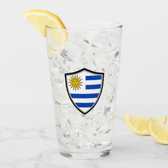 Verre Drapeau uruguayen (Devant glace)