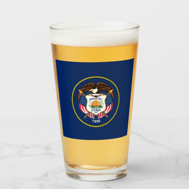 Verre Drapeau Utah (Devant (rempli))
