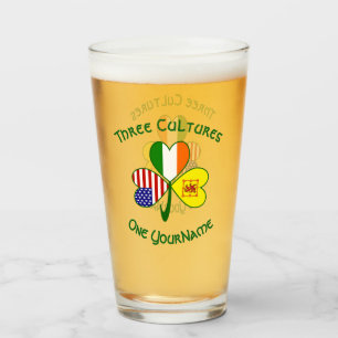 Verre Drapeaux américain irlandais Lion écossais Shamroc