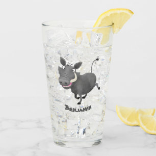 Verre Drôle africain warthog pig dessin animé personnali