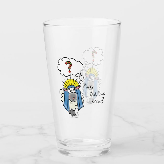 Verre Drôle Christian Noël mignon Mouton Dessin (Devant)