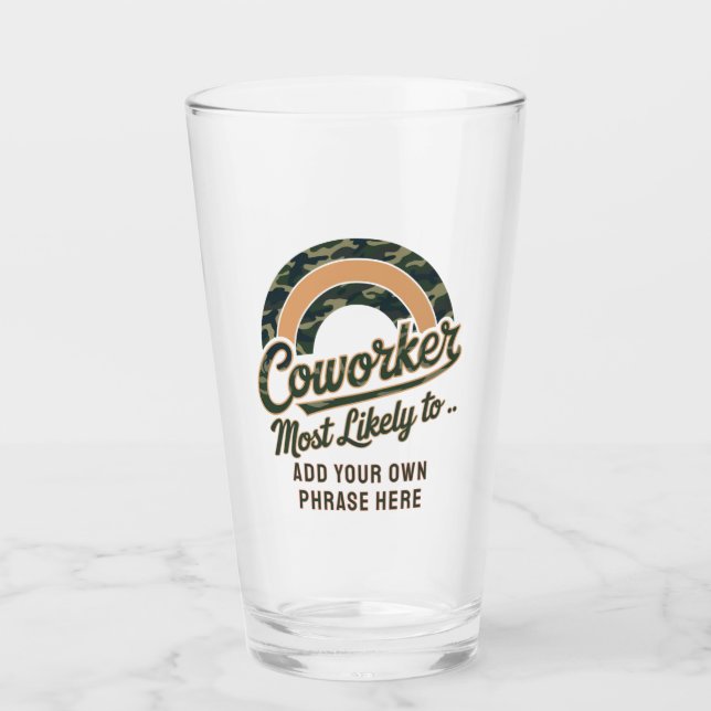 Verre Drôle Coworker Cadeaux Les Plus Probables : PERSON (Devant)