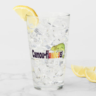 Verre Drôle de Camou-flawless Pun de Caméléon