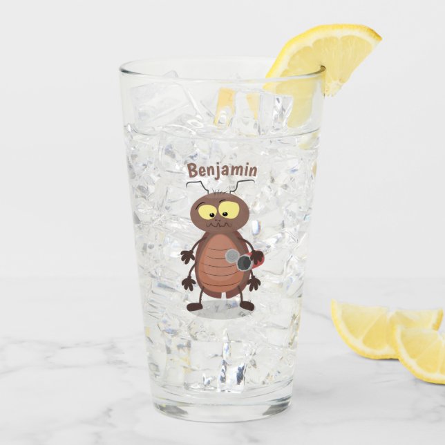 Verre Drôle drôle de personnage de dessin animé de cafar (Dos glace)