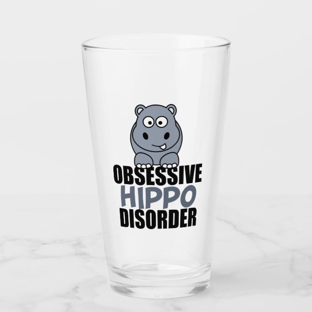 Verre Drôle et obsessionnel hippo trouble (Devant)
