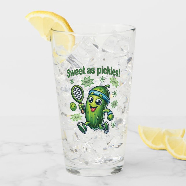Verre Drôle mignon sucré comme chatons Pickleball (Devant glace)