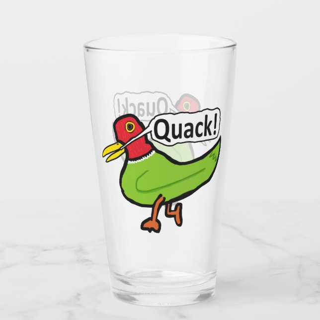 Verre Drôle Quacking de canard (Devant)