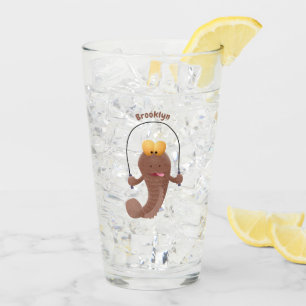 Verre Drôle sauter boudskipper poisson dessin animé