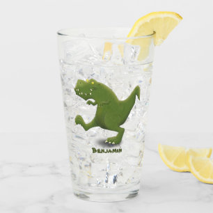 Verre Drôle T rex dinosaure dessin animé humour