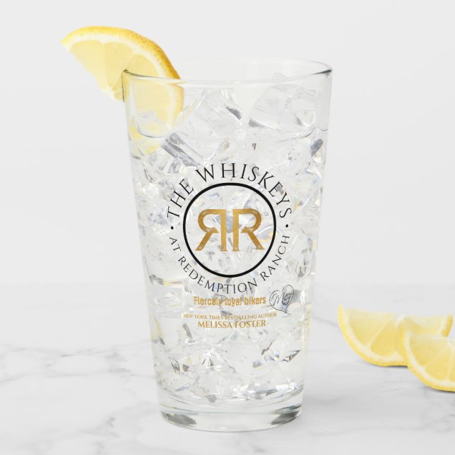 Verre du logo de la Ranch Whiskeys (Devant glace)