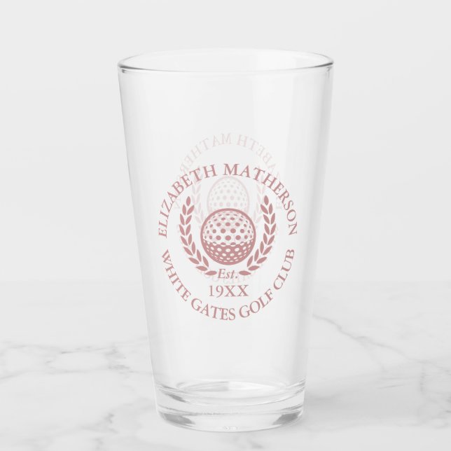 Verre Dusty Rose Pink Personalized Golf Club Name (Devant)