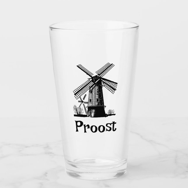 Verre Dutch Windmill Design (Devant)