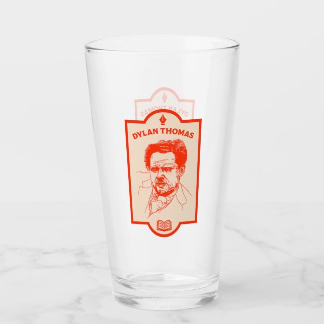 Verre Dylan Thomas Welsh Poet (Devant)
