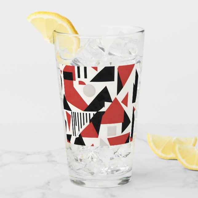 Verre Dynamic Geometric Abstraction (Devant glace)