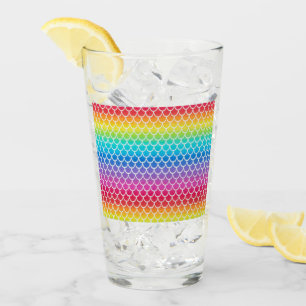Verre Écailles de sirène arc-en-ciel colorées  