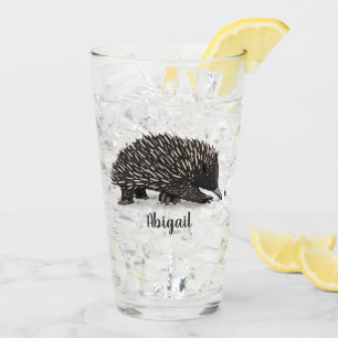 Verre Echidna mignonne avec dessin animé d'abeille