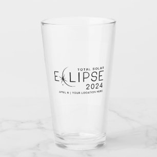 Verre Éclipse solaire 2024 Emplacement personnalisé Comm