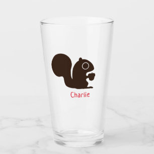 Verre Écureuil en bois mignon avec noix Personnalisé
