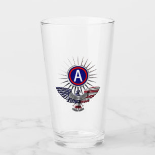 Verre Écusson de la 3e armée à cadre à pointes