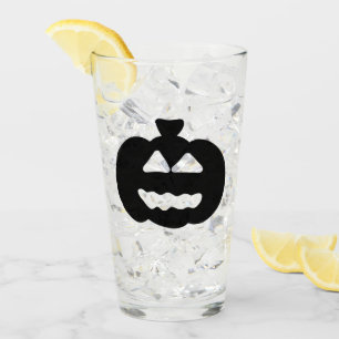 Verre Éffrayant noir et blanc Jack-o-lanterne