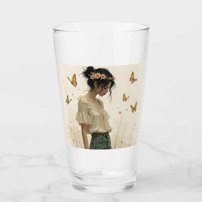 Verre Élégance douce dans une danse papillon (Devant)