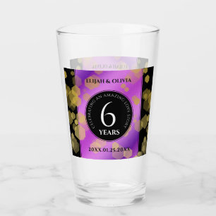 Verre Élégant 6ème anniversaire de Mariage d'Améthyste
