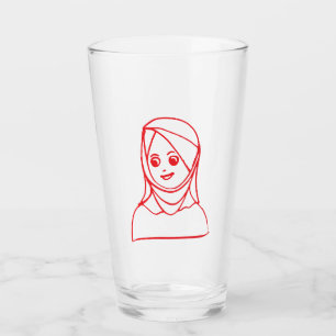 Verre Élégant Barware Tumbler - Couvert Girl Vector Art