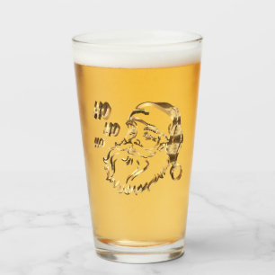 Verre Élégant Faux Gold Santa Claus Père Noël