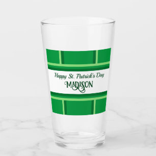 Verre Elégant Joyeux Saint Patrick Jour Personnalisé Nom