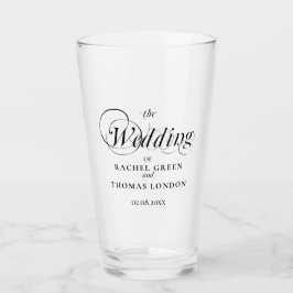 Verre Élégant Mariage de calligraphie