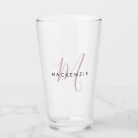 Élégant Moderne Blush Pink Script Monogramme