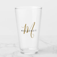 Élégant Monogramme de script or moderne