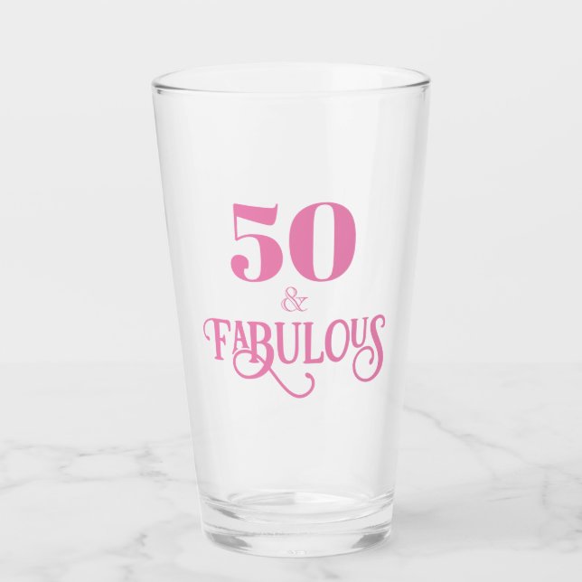 Verre Elégant rose cinquante et fabuleux (Devant)