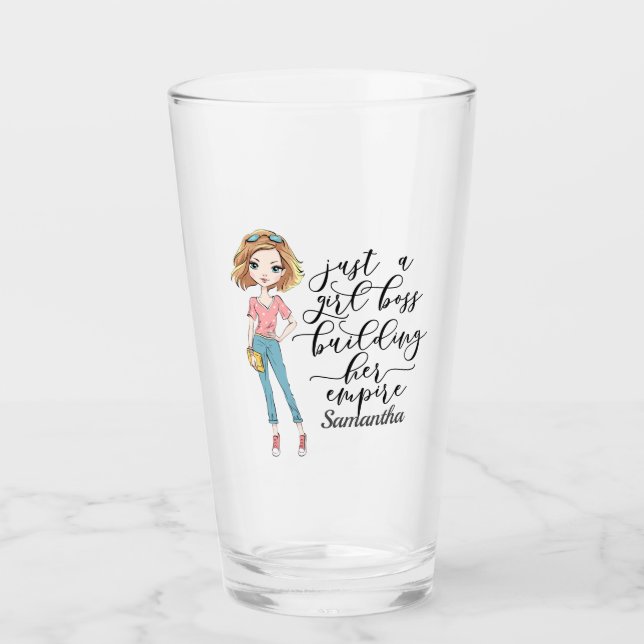 Verre Élégante et mignonne dame | Boss fille (Devant)