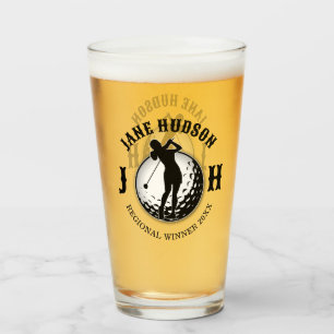 Verre Elégante femme Golf Monogramme Design