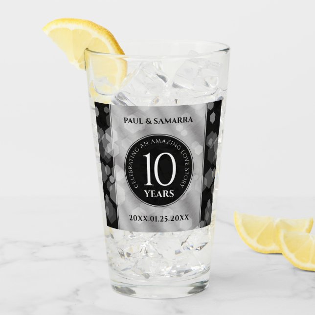 Verre Élégante fête du 10e anniversaire du Mariage de Ti (Devant glace)