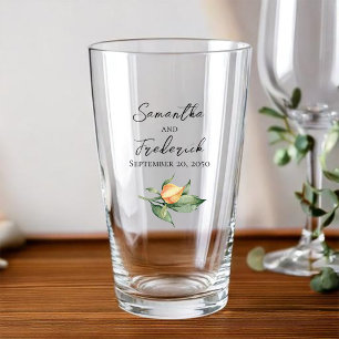 Verre Élégante mariée et mariée personnalisée