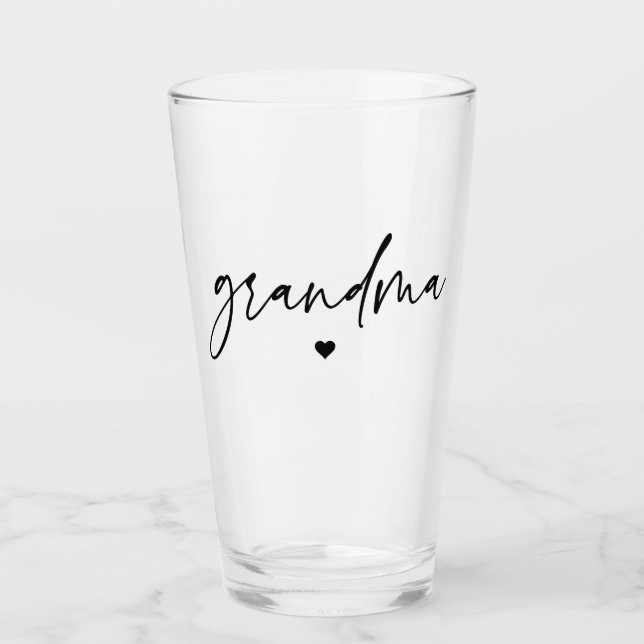 Verre Élégante typographie de script grand-mère Cadeaux  (Devant)
