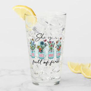 Verre Elle est pleine de feu - Autonomisation florale dy