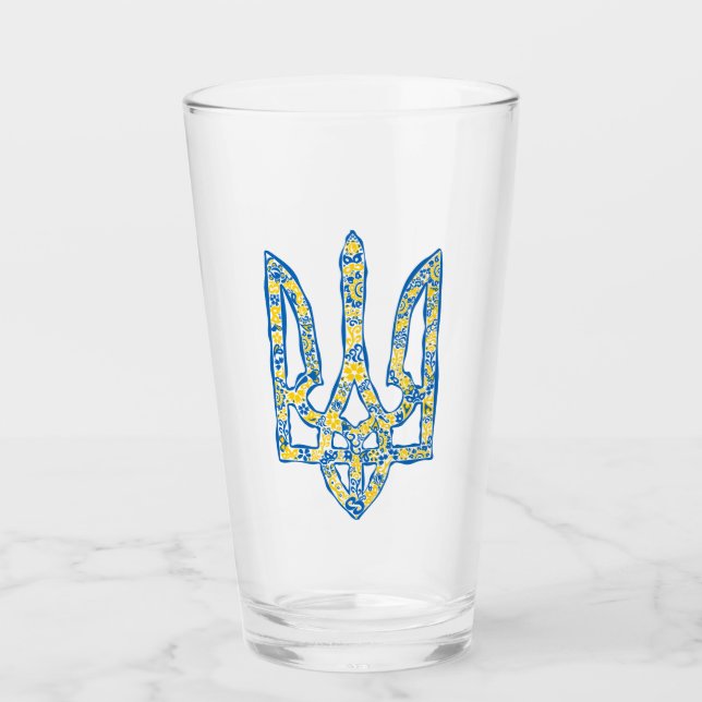 Verre Emblème national de l'Ukraine (Devant)