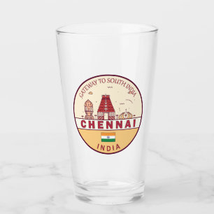 Verre Emblème Skyline de Chennai India City