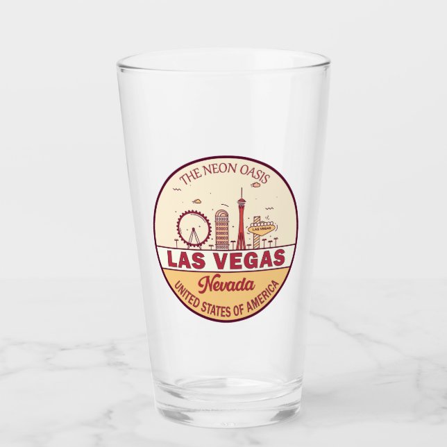 Verre Emblème Skyline de Las Vegas Nevada City (Devant)