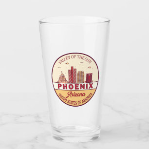 Verre Emblème Skyline Ville Phoenix Arizona