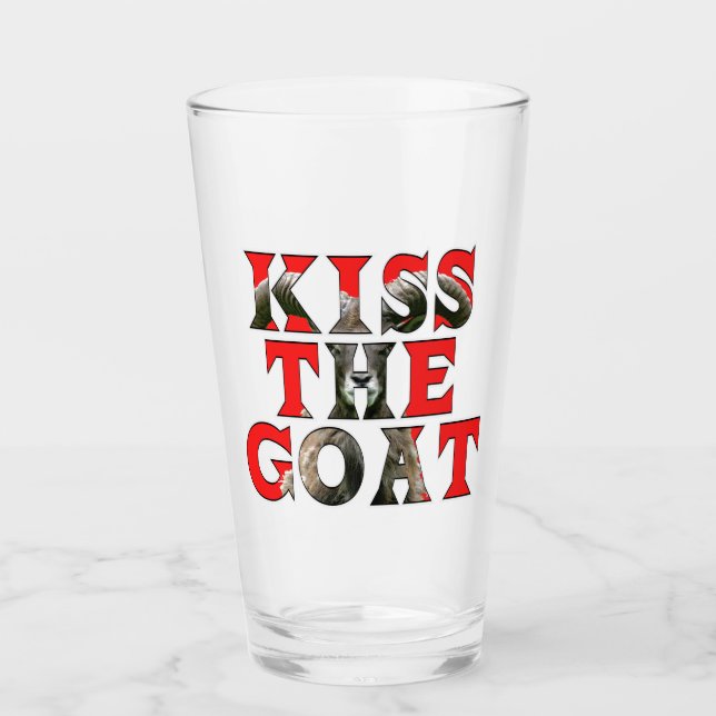 Verre Embrassez la chèvre Logo Original Pint Glass (Devant)