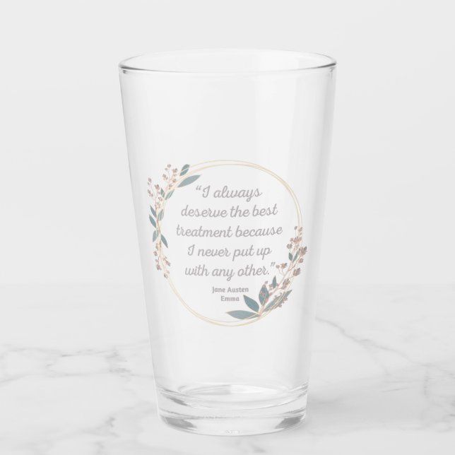 Verre Emma By Jane Austen Citation II - Style mignon (Devant)
