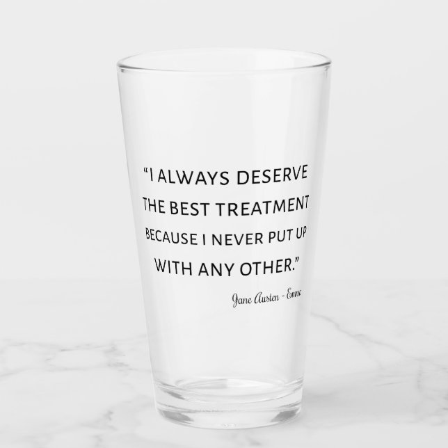 Verre Emma Par Jane Austen Citation II (Devant)