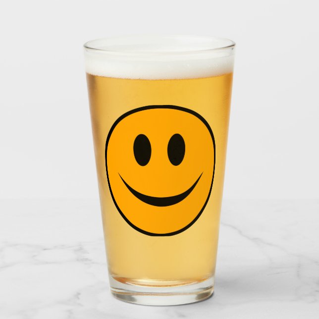 Verre Emoji du visage souriant (Devant (rempli))