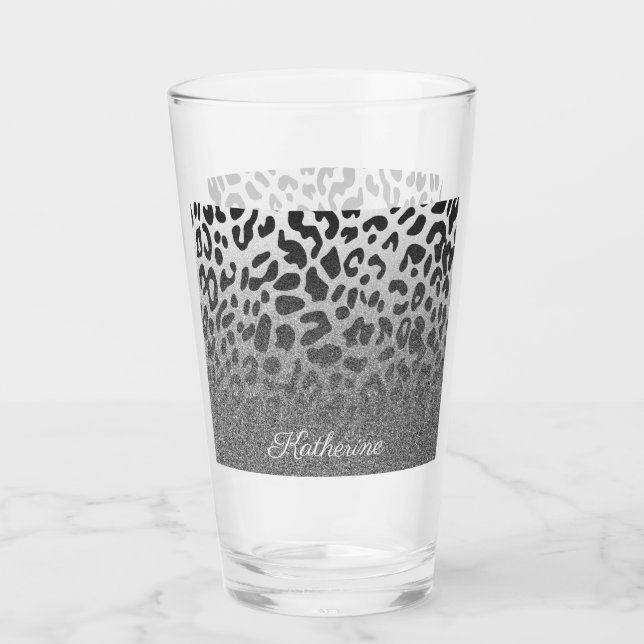 Verre Empreinte de léopard de parties scintillantes (Devant)